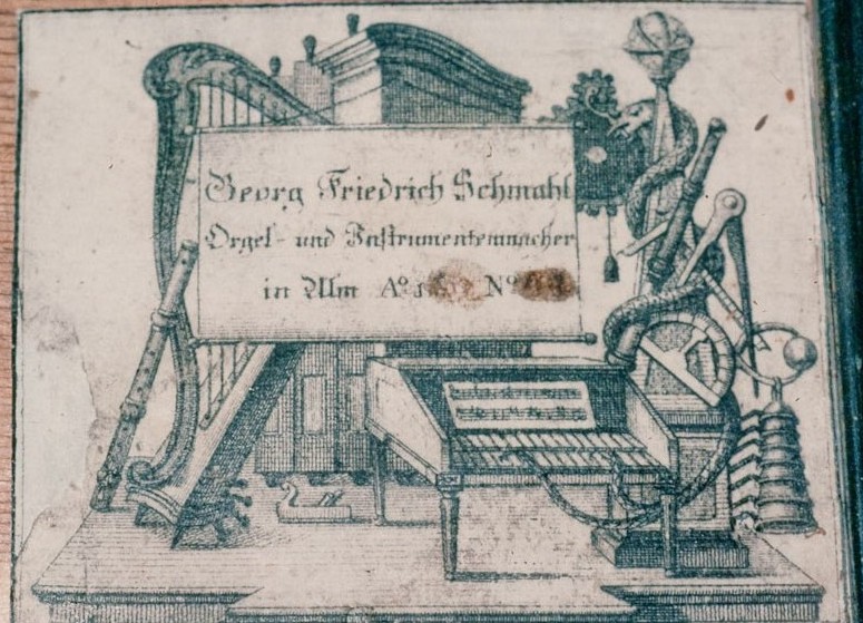 BMO-1729 , Label of G. F. Schmahl the younger. Clavichord, c. 1807. Photo by Kenneth Mobbs